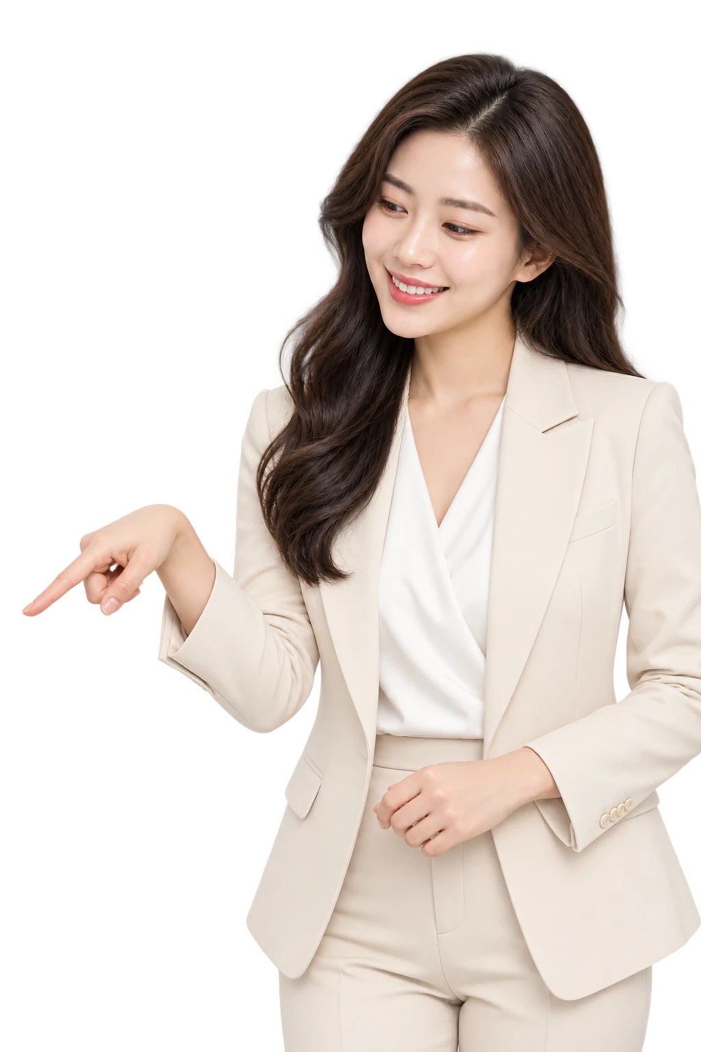 상담사가 아래쪽 방문 예약 입력란을 안내하는 모습