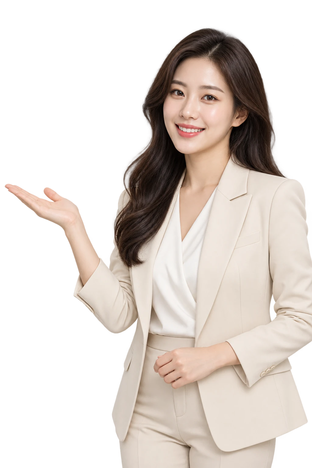 평면 타입을 안내하는 상담사의 모습